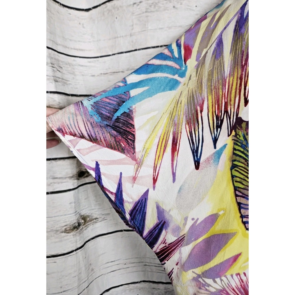 Jams World Floral 100% Rayon Tropical Hawaiian Tunic Dress Large Womens - Picture 3 of 7